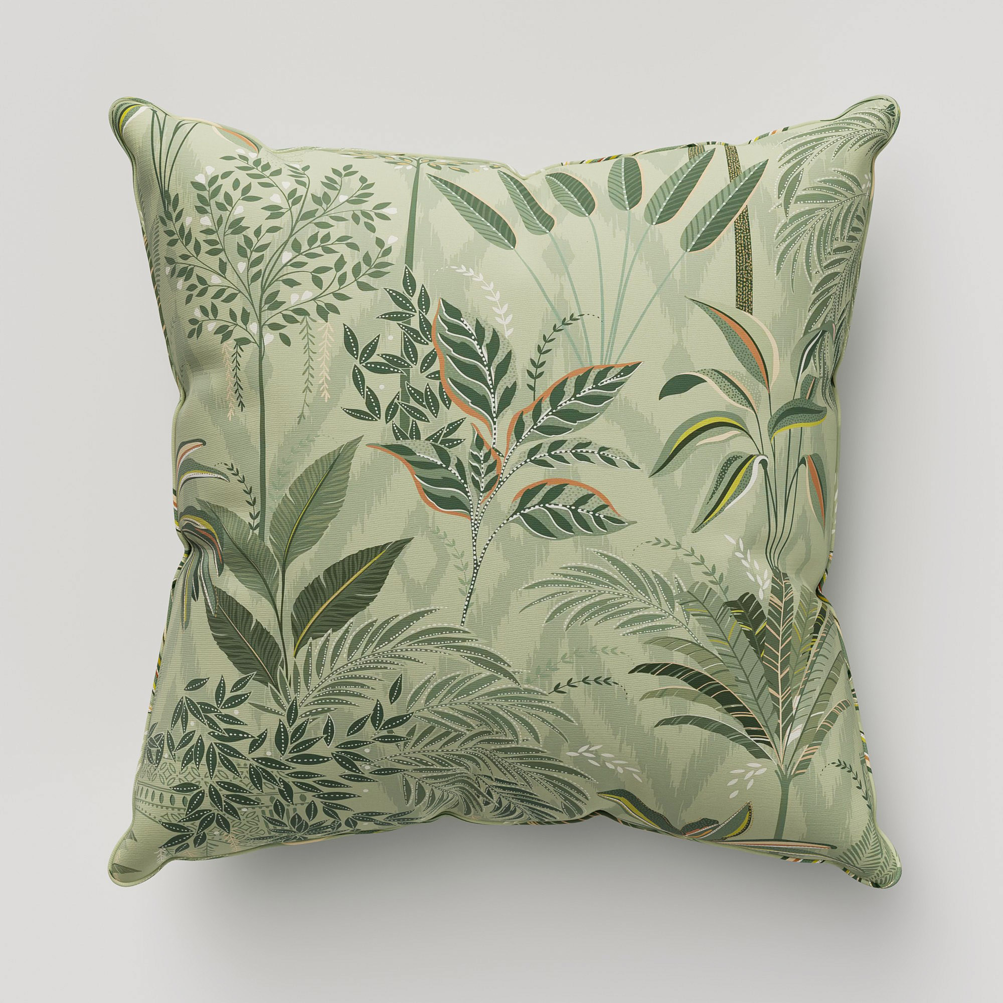 Sara Miller Palm Garden Soft Olive Cushion - Image 2
