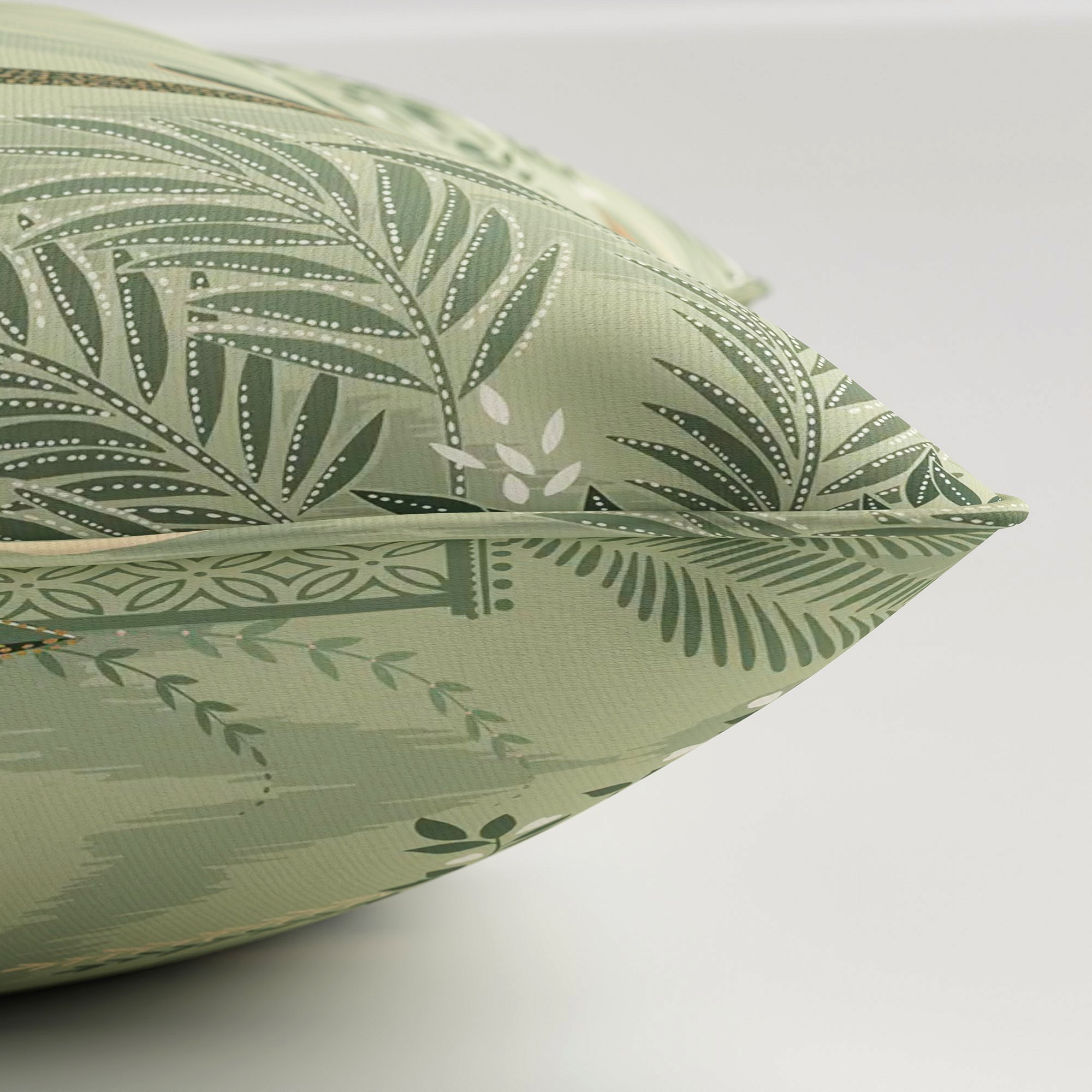 Sara Miller Palm Garden Soft Olive Cushion - Image 4