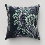 Sara Miller Peacock Filigree Petrol Cushion