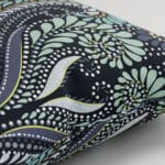 Sara Miller Peacock Filigree Petrol Cushion