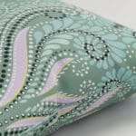 Sara Miller Peacock Filigree Sage Green Cushion