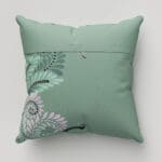 Sara Miller Peacock Filigree Sage Green Cushion