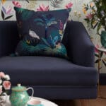 Sara Miller Heron Smokey Blue Cushion