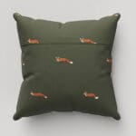 Sophie Allport Foxes Forest Green Cushion