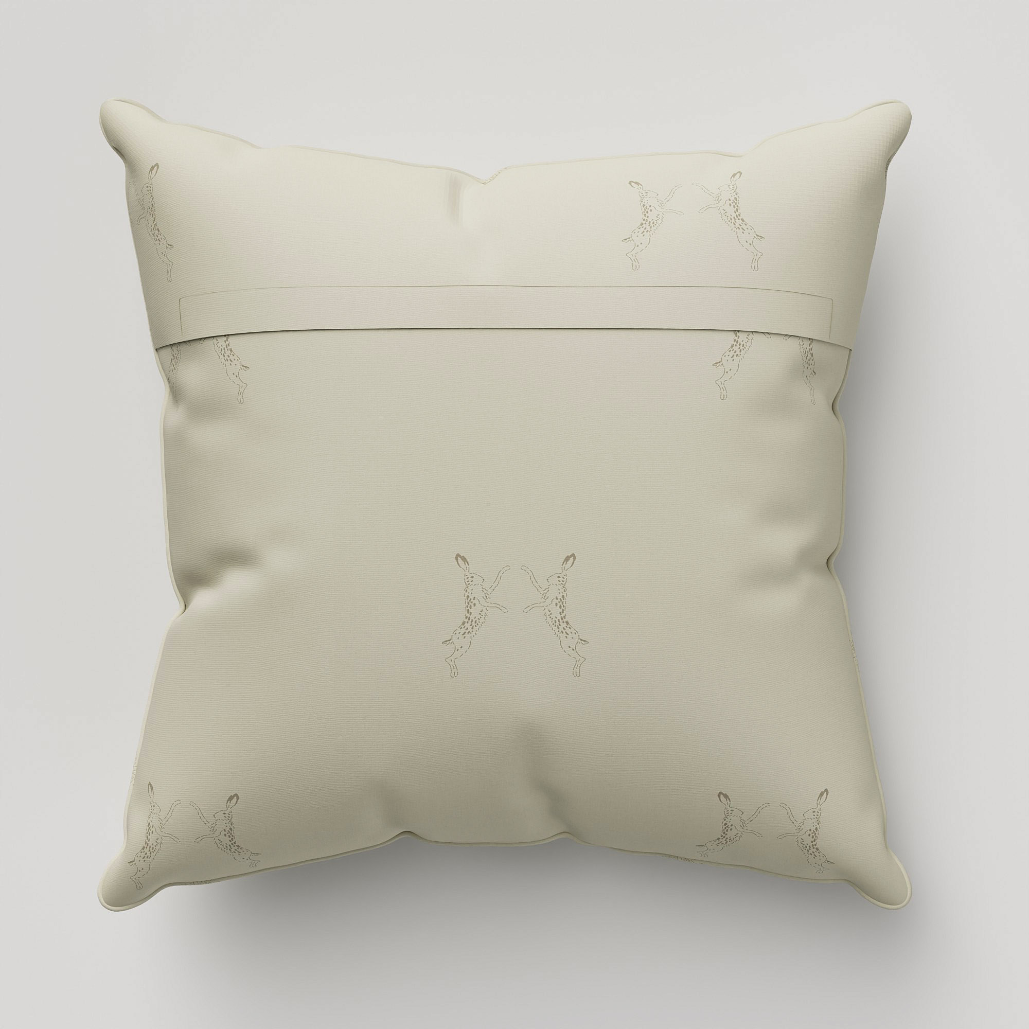 Sophie Allport Boxing Hares Natural Cushion - Image 5