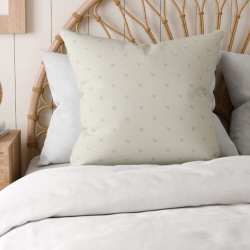 Sophie Allport Hearts Duckegg Cushion