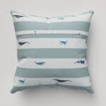 Sophie Allport Whale Stripe Deep Duckegg Cushion