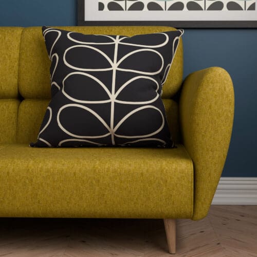 Orla Kiely Jumbo Linear Stem Liquorice Cushion