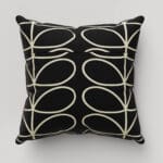 Orla Kiely Jumbo Linear Stem Liquorice Cushion