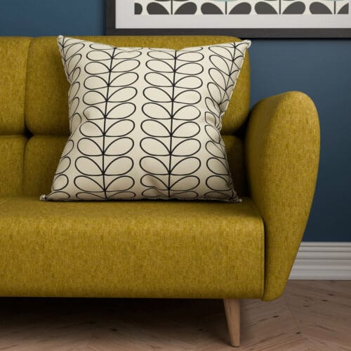 Orla Kiely Linear Stem Black Cushion