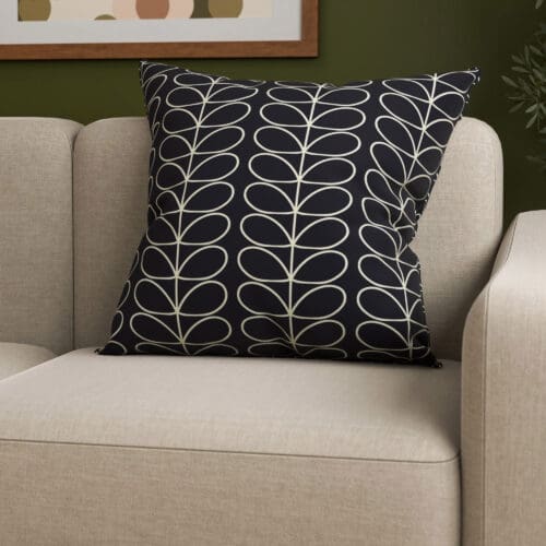 Orla Kiely Linear Stem Navy Whale Cushion
