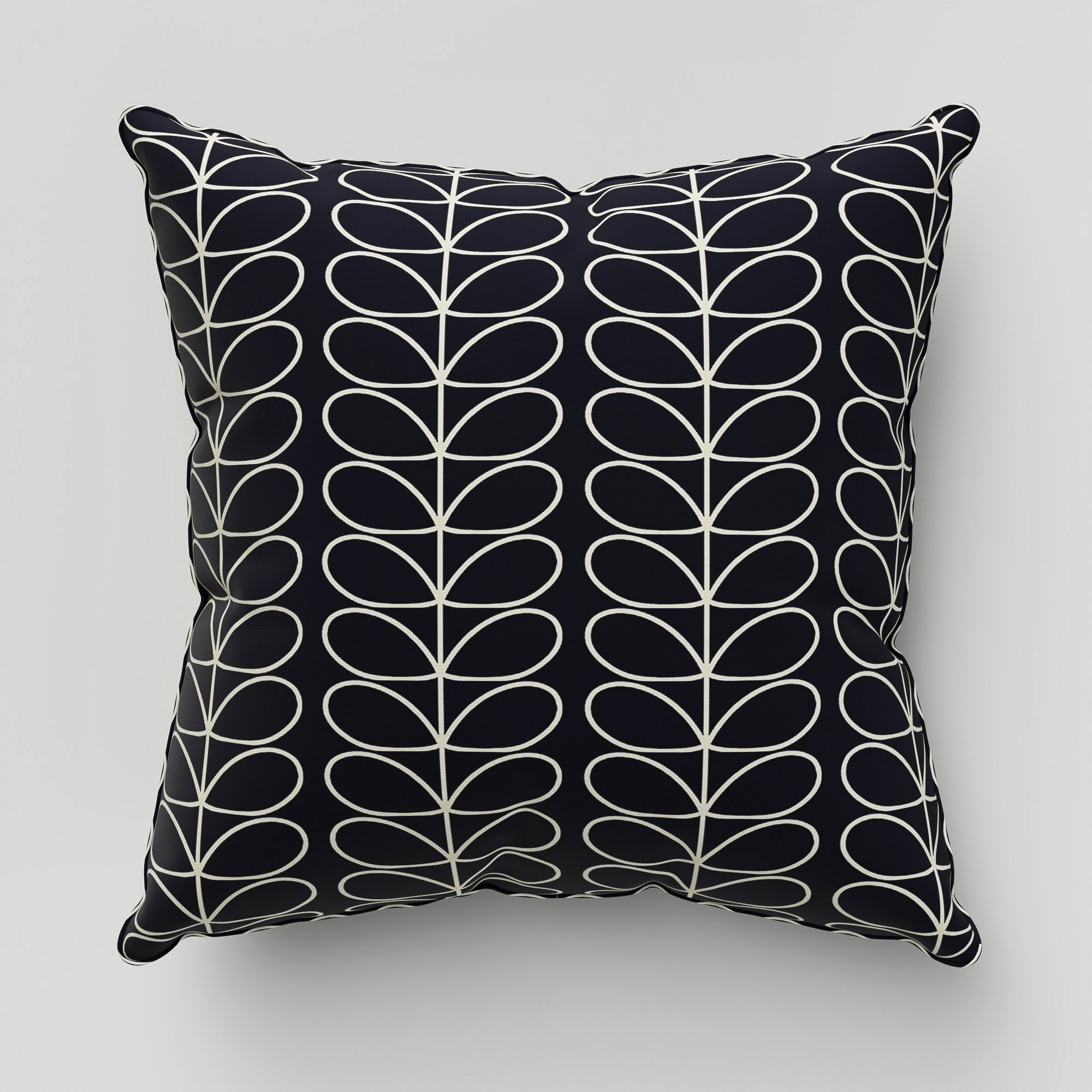 Orla Kiely Linear Stem Navy Whale Cushion - Image 2