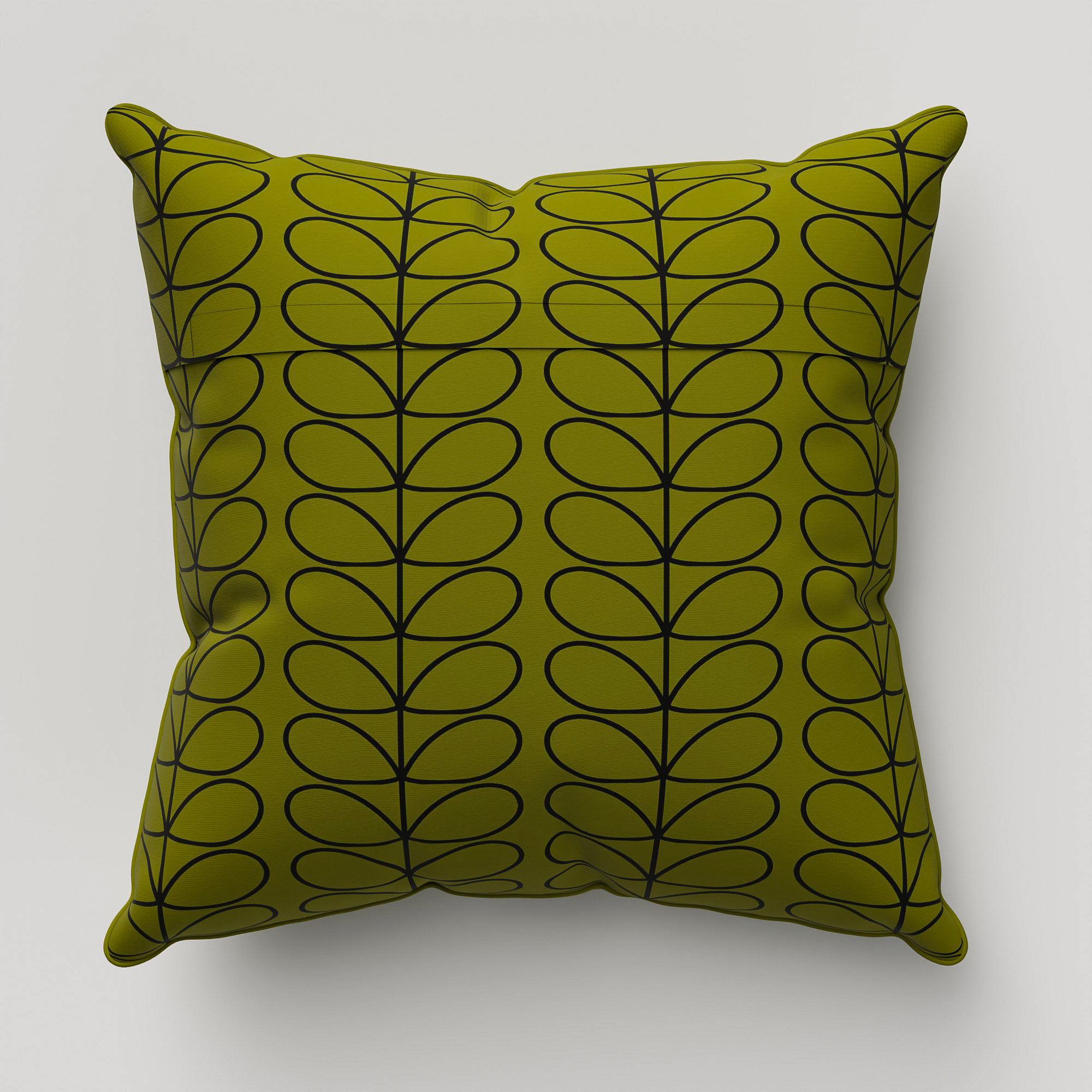 Orla Kiely Linear Stem Olive & Black Cushion - Image 5