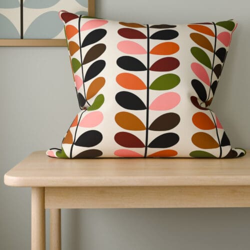 Orla Kiely Multi Stem Pink & Red Cushion