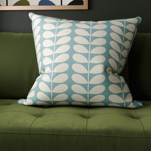 Orla Kiely Solid Stem Duckegg Cushion