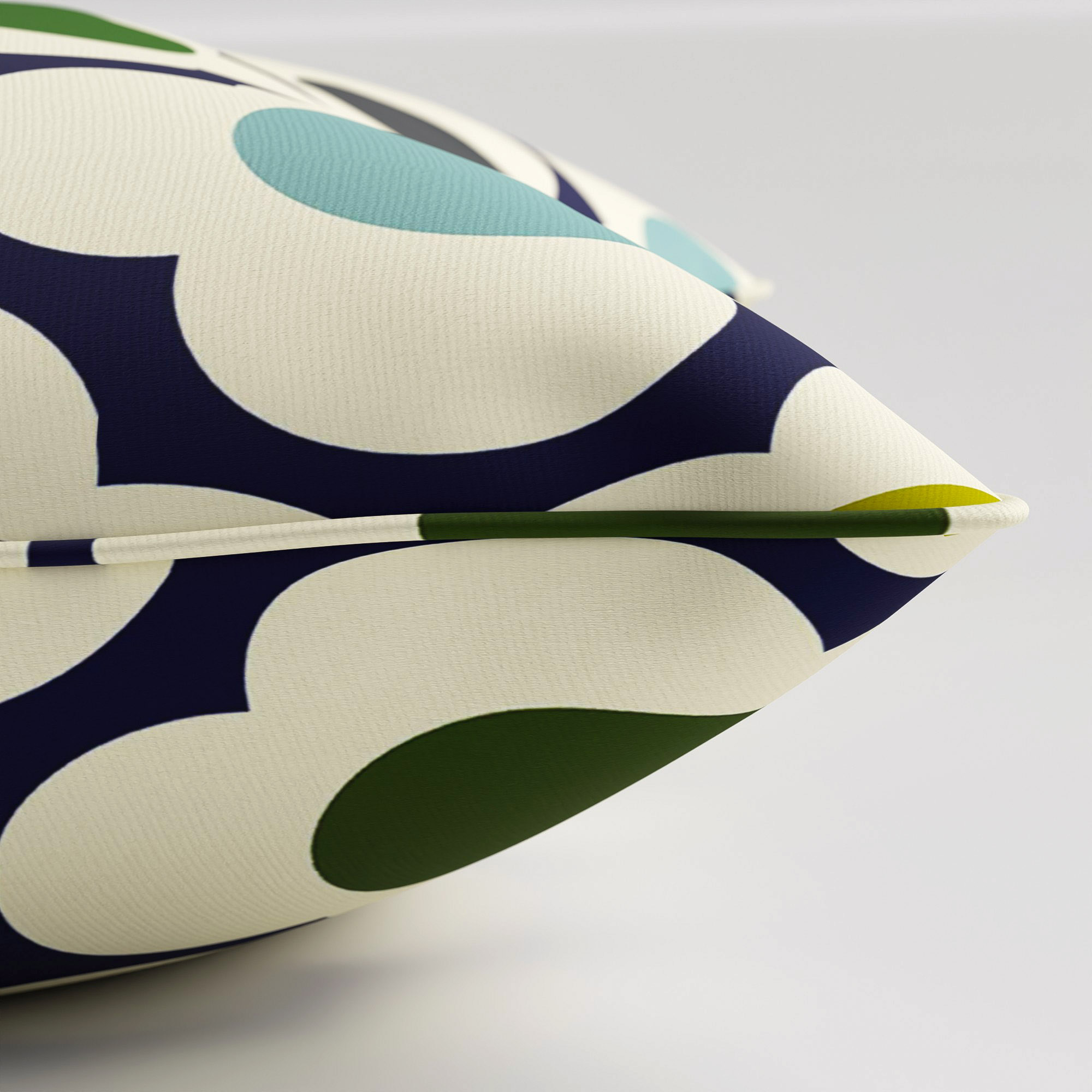 Orla Kiely Spot Flower Blue Multi Cushion - Image 4