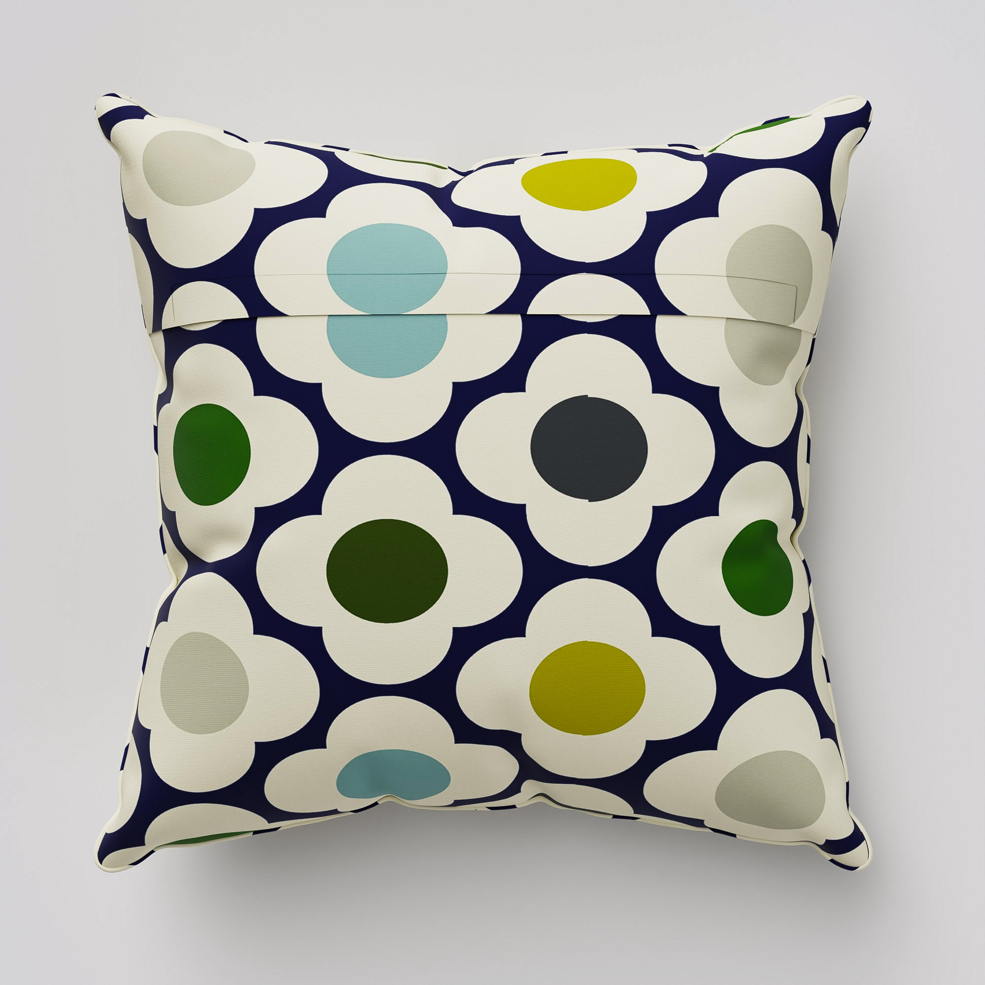 Orla Kiely Spot Flower Blue Multi Cushion - Image 5