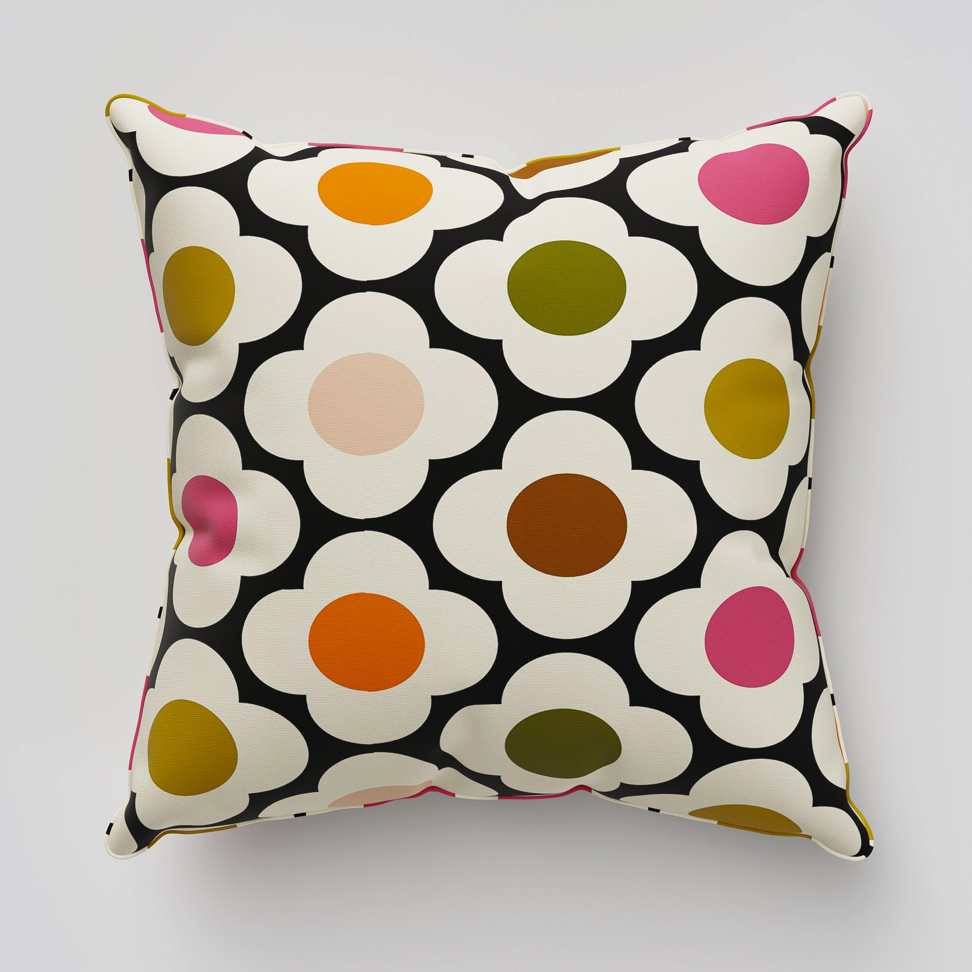 Orla Kiely Spot Flower Red Multi Cushion - Image 2