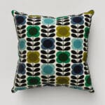 Orla Kiely Spot Flower Stem Blue & Green Cushion