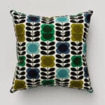 Orla Kiely Spot Flower Stem Blue & Green Cushion