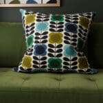 Orla Kiely Spot Flower Stem Blue & Green Cushion