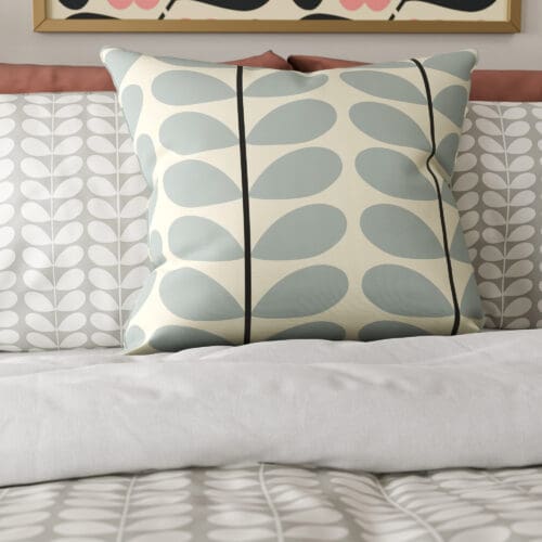 Orla Kiely Two Colour Stem Powder Blue Cushion