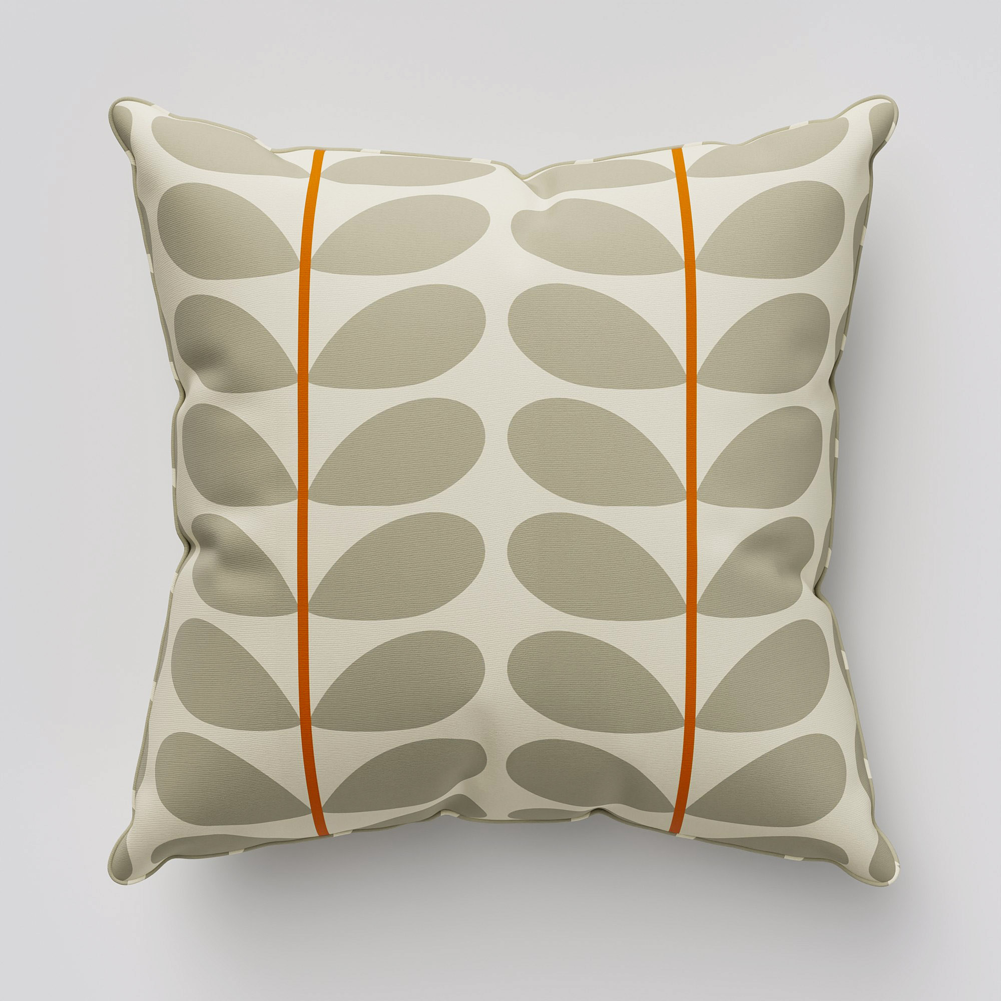 Orla Kiely Two Colour Stem Warm Grey Cushion - Image 2