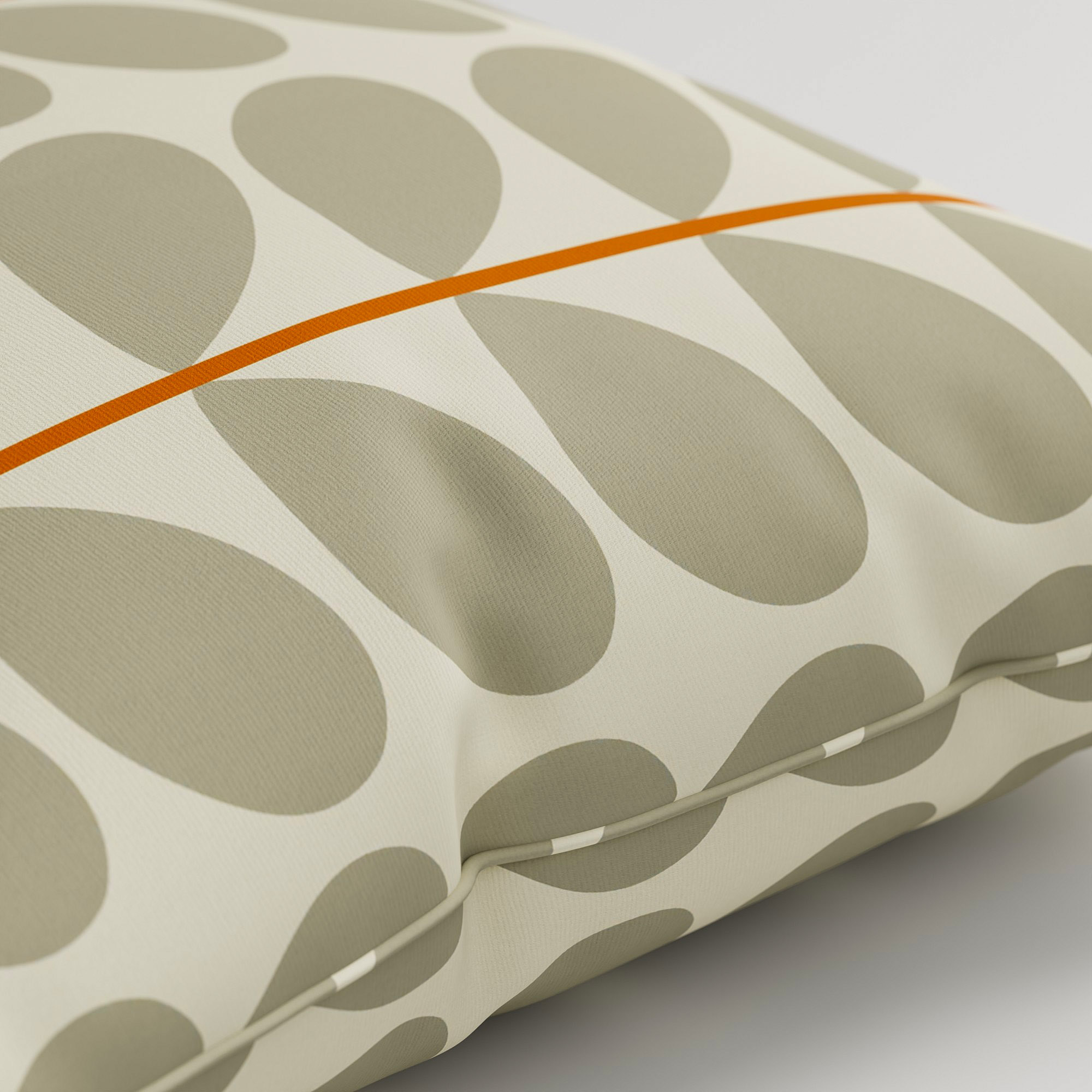 Orla Kiely Two Colour Stem Warm Grey Cushion - Image 3