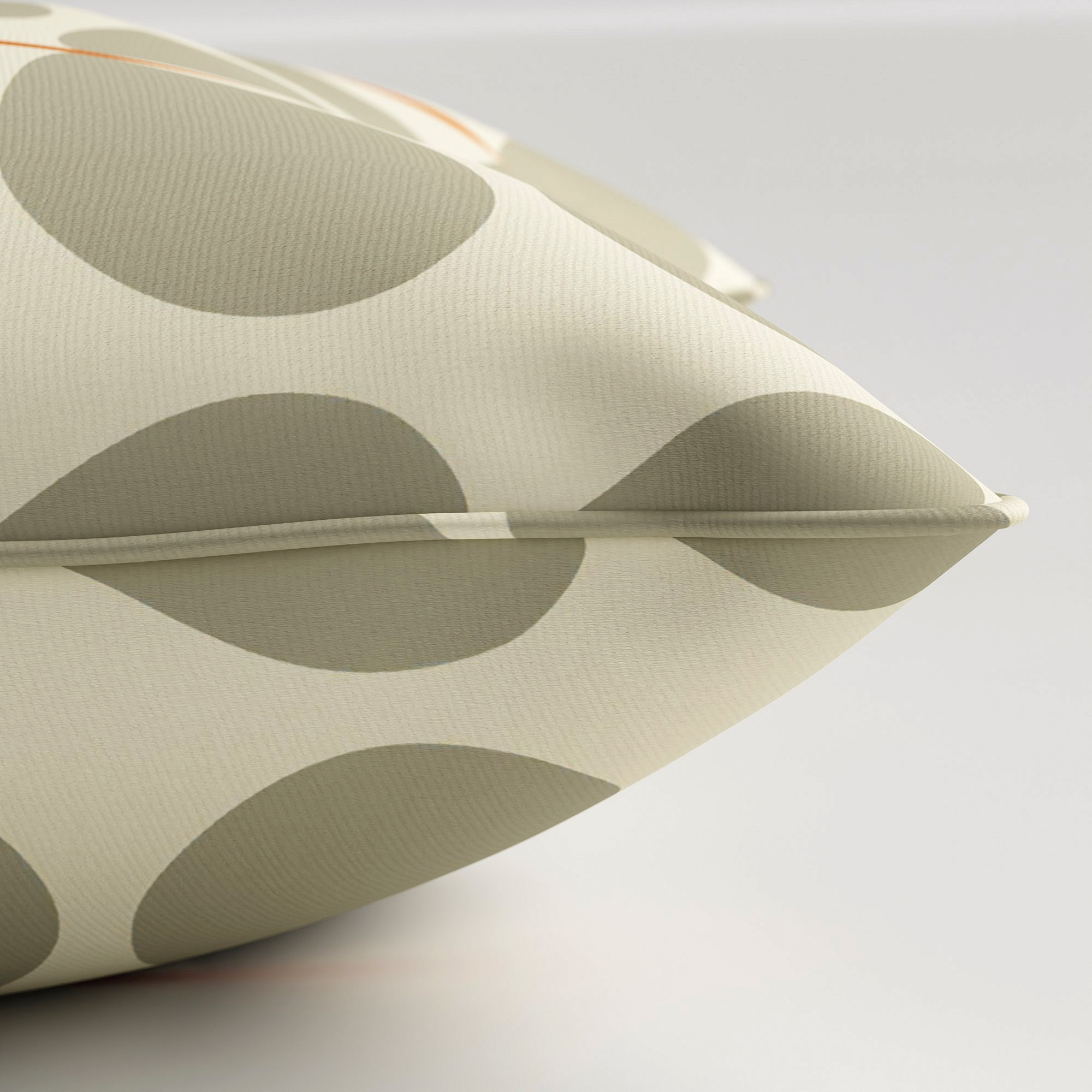 Orla Kiely Two Colour Stem Warm Grey Cushion - Image 4