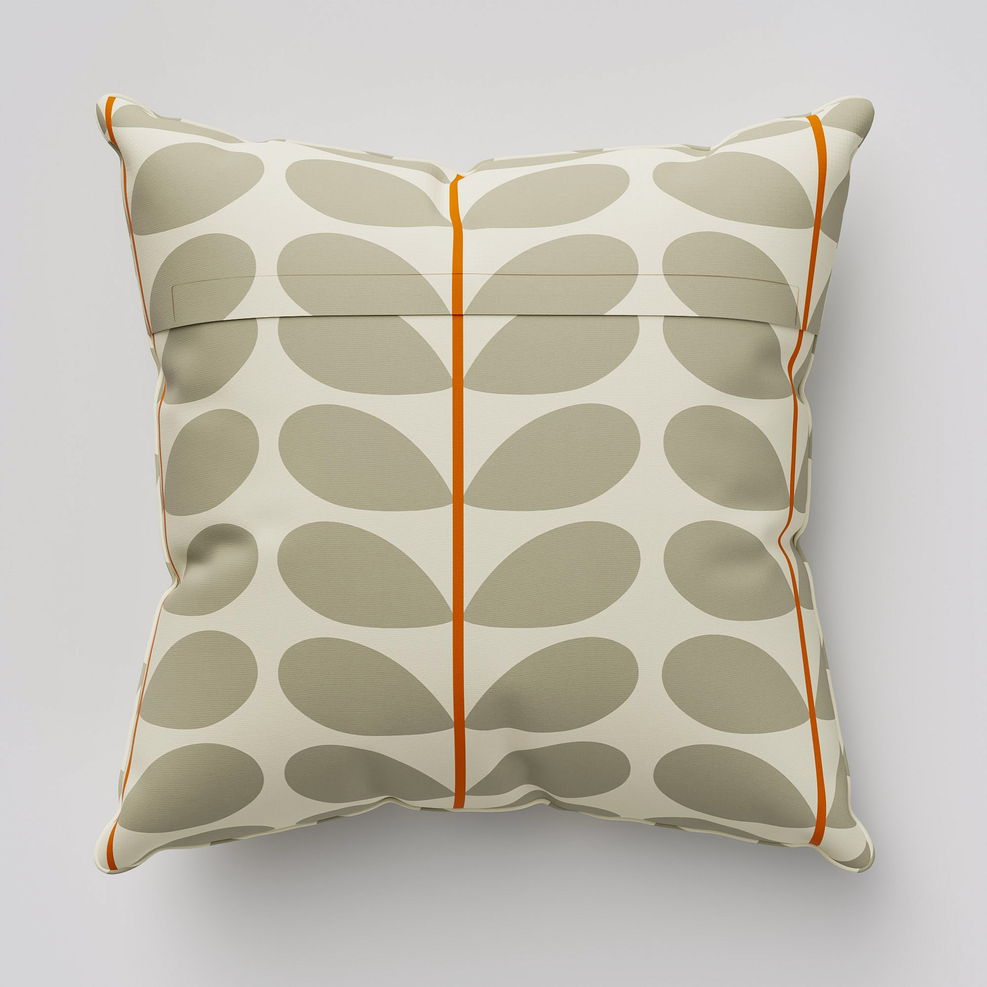 Orla Kiely Two Colour Stem Warm Grey Cushion - Image 5