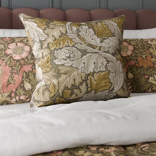 William Morris At Home Acanthus Velvet Flint Cushion