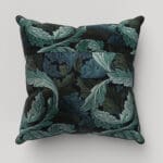 William Morris At Home Acanthus Velvet Indigo Cushion