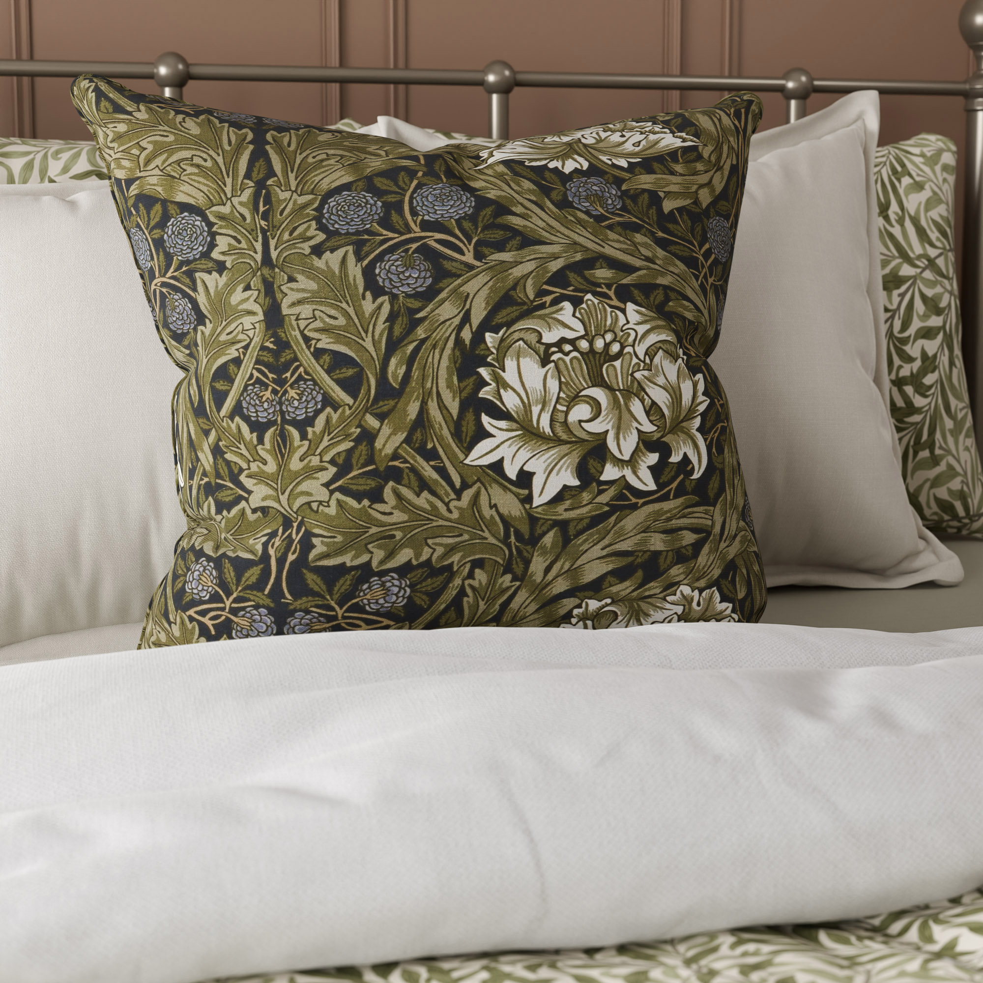William Morris At Home African Marigold Cornflower Cushion