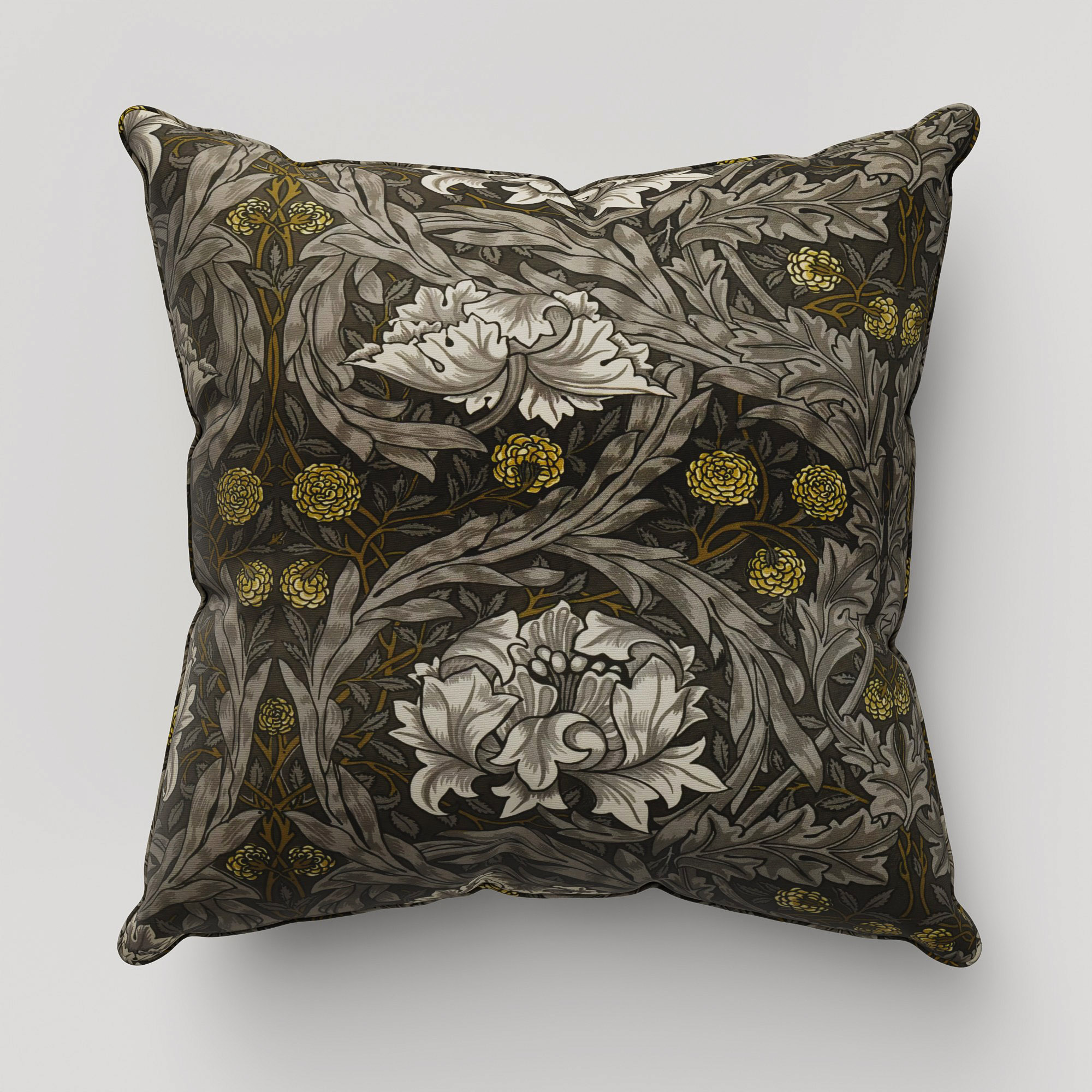 William Morris At Home African Marigold Velvet Iron Cushion - Image 2