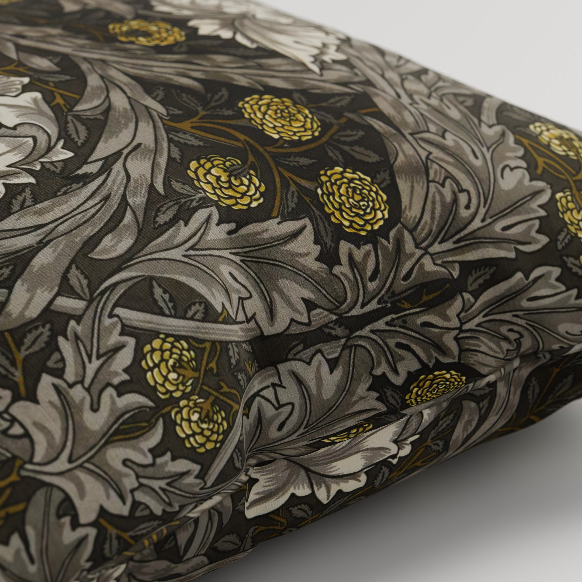 William Morris At Home African Marigold Velvet Iron Cushion - Image 3