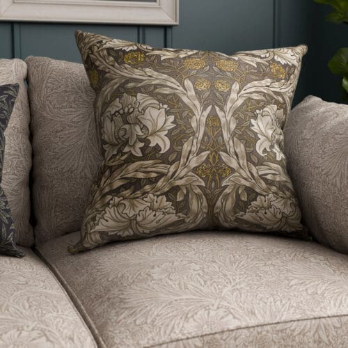 William Morris At Home African Marigold Velvet Limestone Cushion