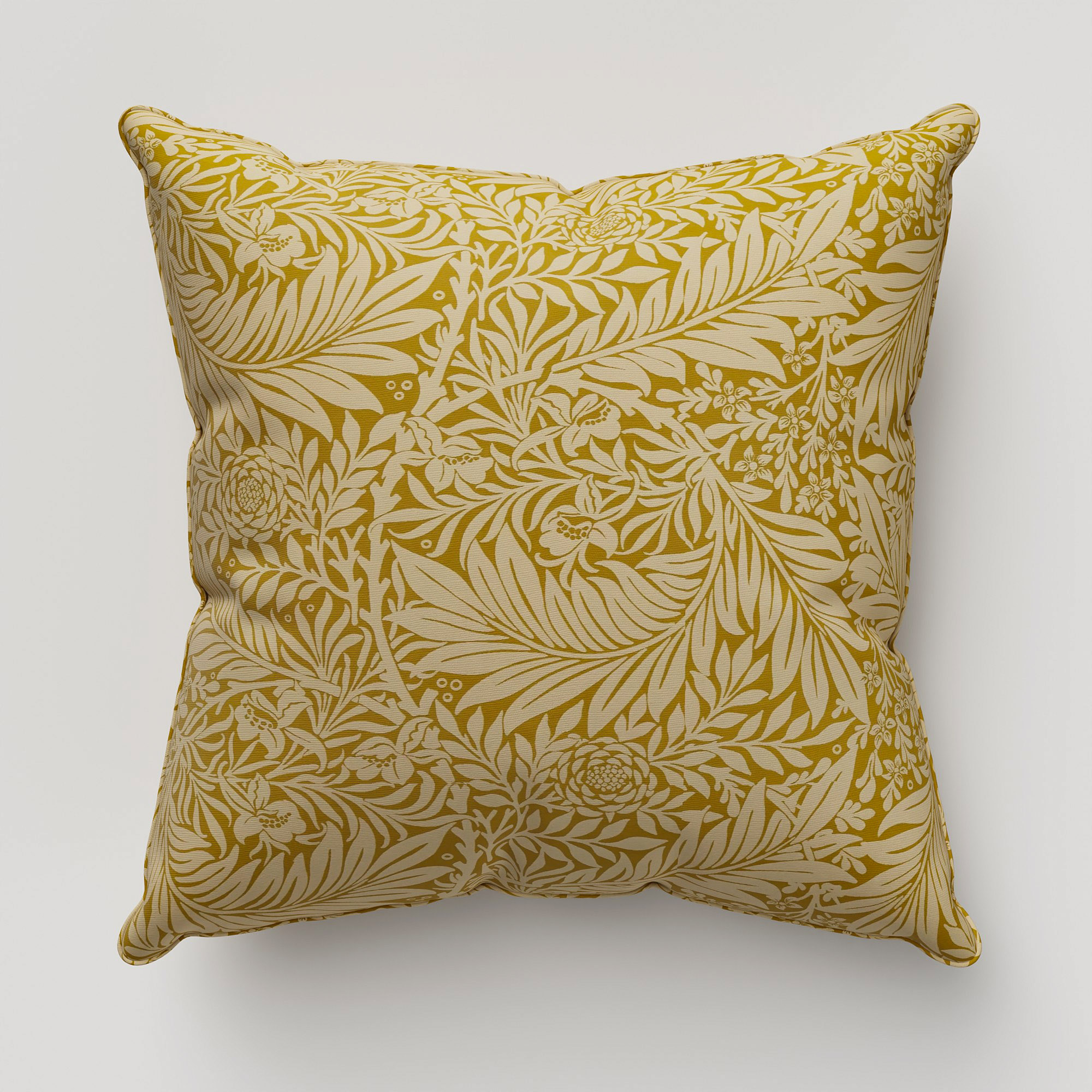 William Morris At Home Larkspur Woven Ochre Cushion - Image 2