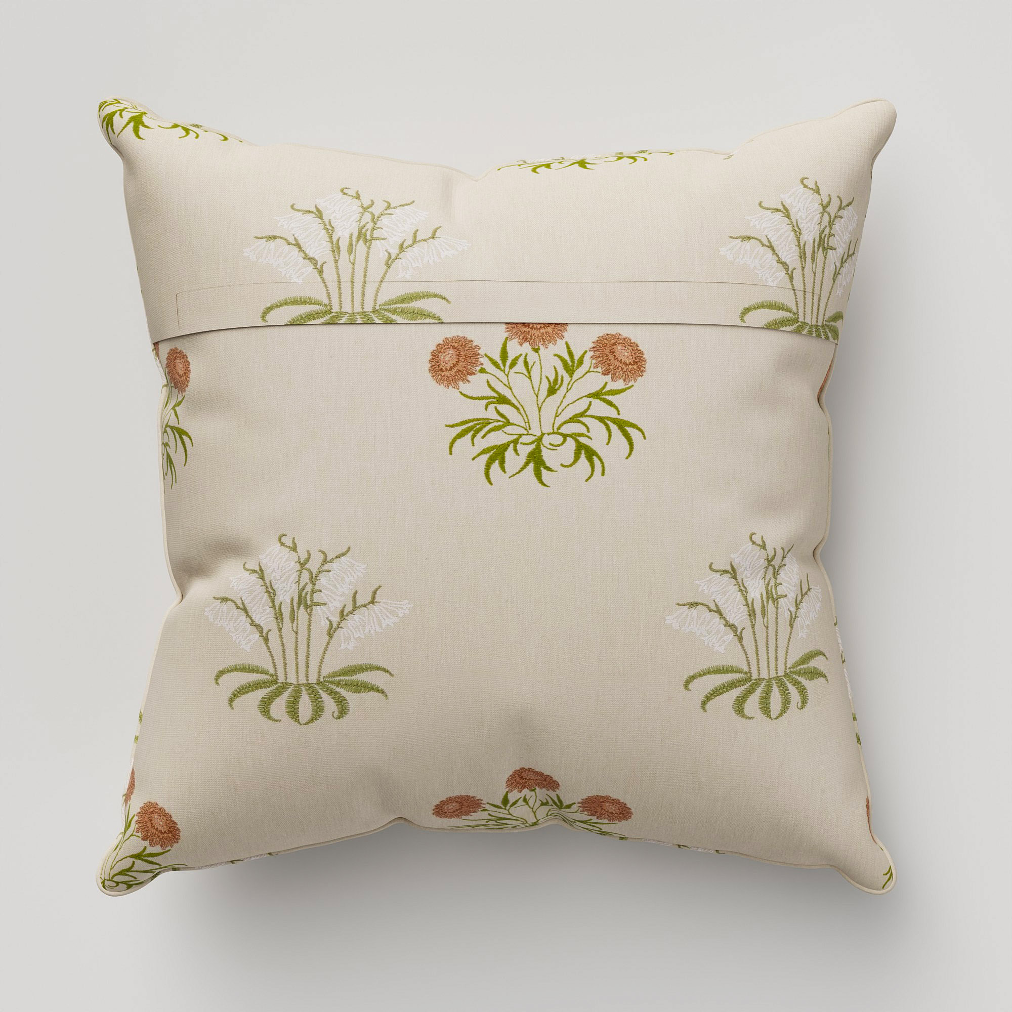 William Morris At Home Lily Flower Embroidery Nettle Cushion - Image 5