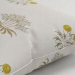 William Morris At Home Lily Flower Embroidery Ochre Cushion
