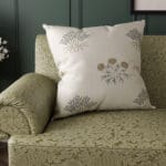 William Morris At Home Lily Flower Embroidery Woad Cushion