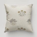 William Morris At Home Lily Flower Embroidery Woad Cushion