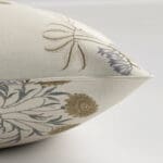 William Morris At Home Lily Flower Embroidery Woad Cushion