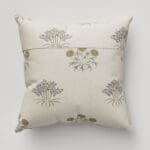 William Morris At Home Lily Flower Embroidery Woad Cushion