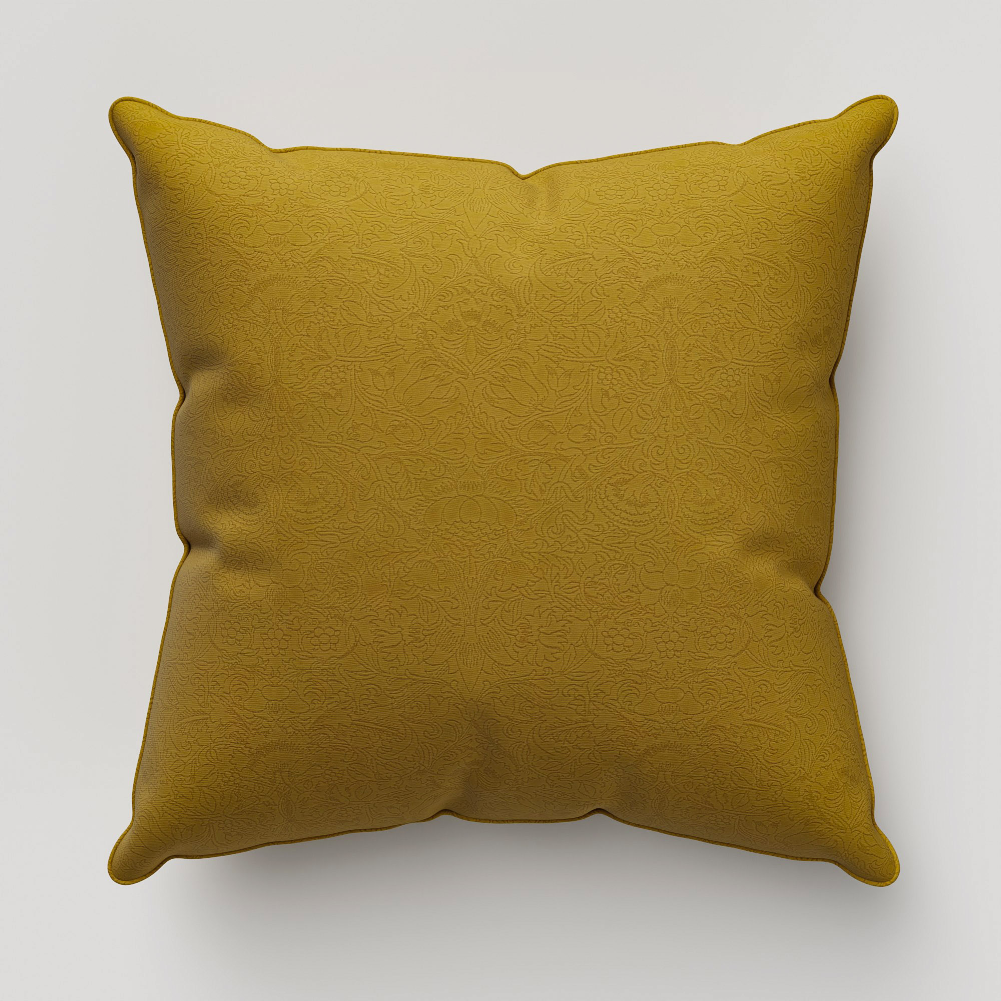 William Morris At Home Lodden Embroidery Ochre Cushion - Image 2