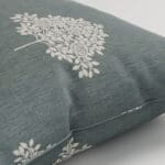 William Morris At Home Marigold Tree Embroidery Woad Cushion