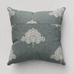 William Morris At Home Marigold Tree Embroidery Woad Cushion