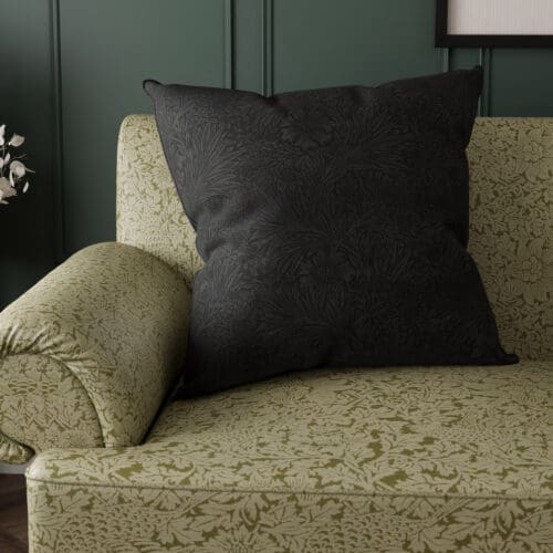 William Morris At Home Marigold Velvet Charcoal Cushion