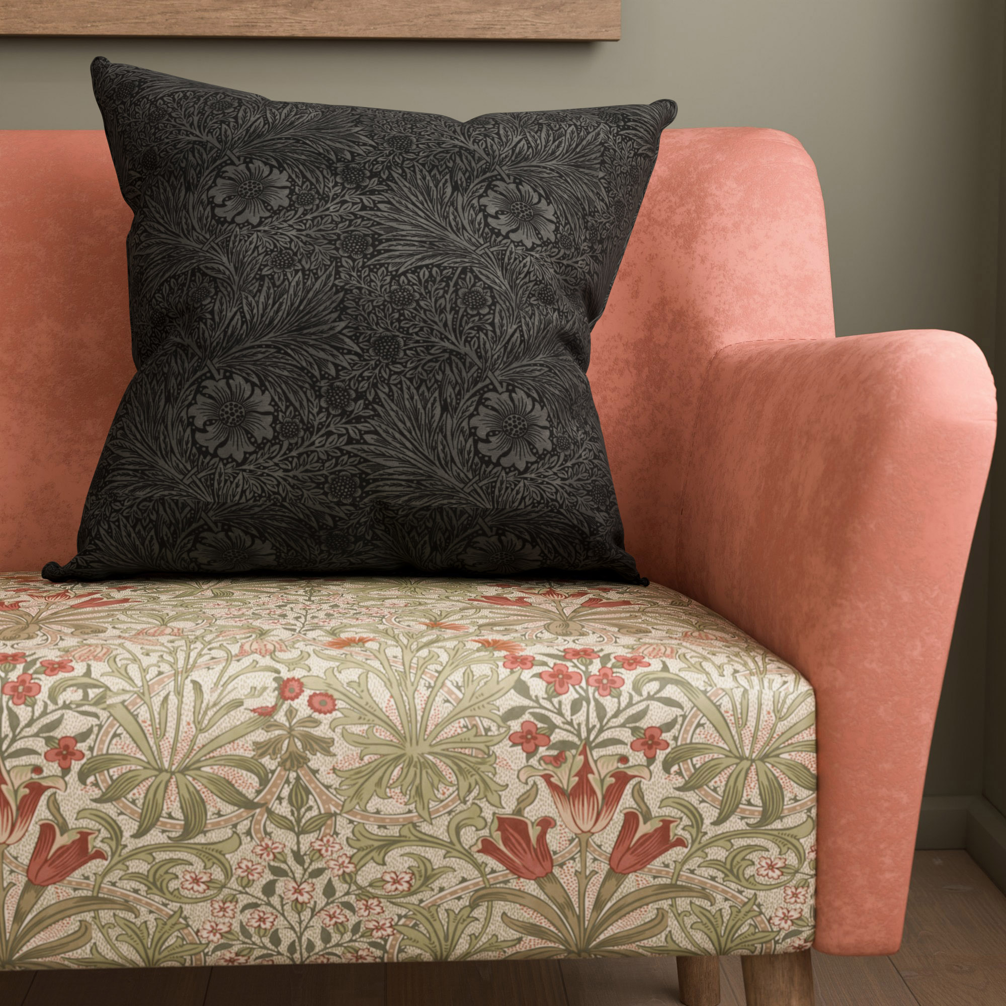 William Morris At Home Marigold Velvet Iron Cushion