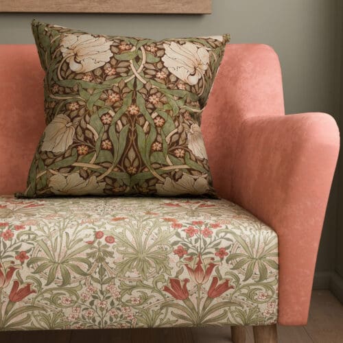 William Morris At Home Pimpernel Brick Cushion