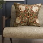 William Morris At Home Pimpernel Velvet Brick Cushion